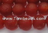 CAG6700 15 inches 8mm round red pilates agate beads