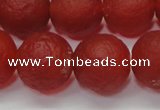 CAG6702 15 inches 12mm round red pilates agate beads