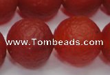 CAG6704 15 inches 16mm round red pilates agate beads