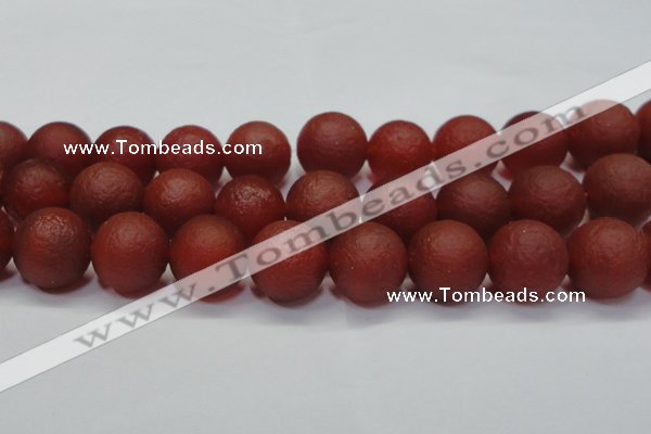 CAG6705 15 inches 18mm round red pilates agate beads