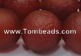 CAG6706 15 inches 20mm round red pilates agate beads