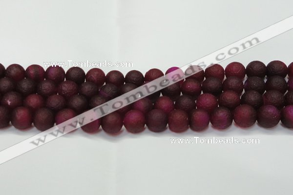CAG6711 15 inches 10mm round plum pilates agate beads