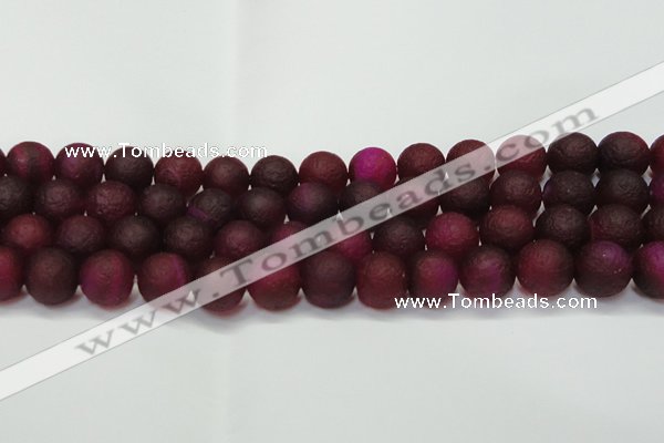 CAG6712 15 inches 12mm round plum pilates agate beads