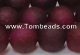 CAG6714 15 inches 16mm round plum pilates agate beads