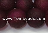 CAG6715 15 inches 18mm round plum pilates agate beads