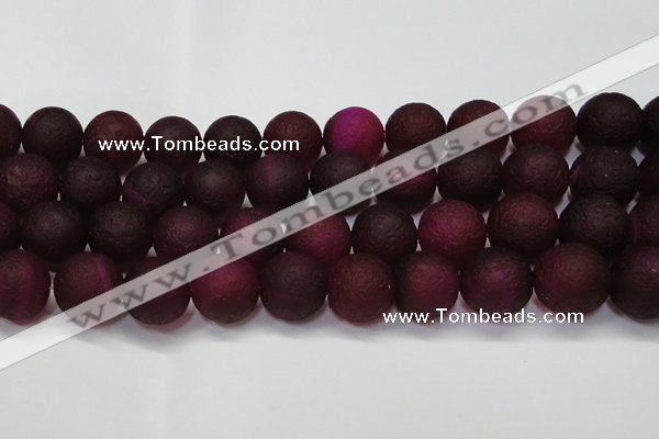 CAG6715 15 inches 18mm round plum pilates agate beads