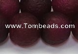 CAG6716 15 inches 20mm round plum pilates agate beads