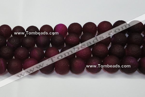 CAG6716 15 inches 20mm round plum pilates agate beads