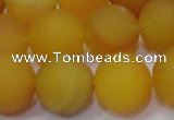 CAG6721 15 inches 10mm round yellow pilates agate beads