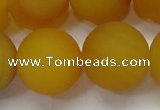 CAG6724 15 inches 16mm round yellow pilates agate beads