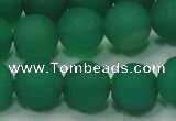 CAG6731 15 inches 10mm round green pilates agate beads