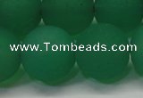 CAG6734 15 inches 16mm round green pilates agate beads