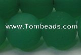 CAG6736 15 inches 20mm round green pilates agate beads