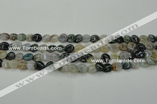 CAG6770 15.5 inches 12mm flat round Indian agate beads wholesale