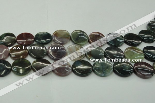 CAG6775 15.5 inches 25mm flat round Indian agate beads wholesale