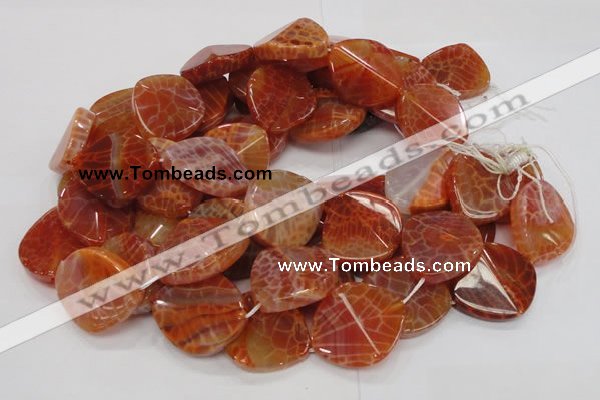 CAG683 15.5 inches 30*35mm freeform natural fire agate beads