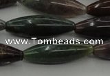 CAG6830 15.5 inches 10*30mm rice Indian agate beads wholesale