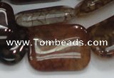 CAG690 15.5 inches 22*30mm rectangle dragon veins agate beads