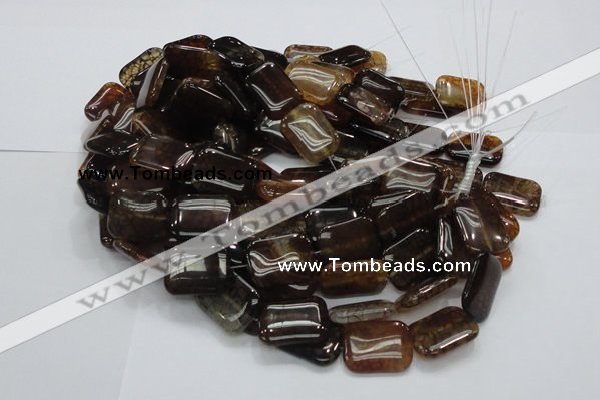 CAG690 15.5 inches 22*30mm rectangle dragon veins agate beads