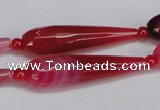 CAG6903 15.5 inches 10*40mm faceted teardrop line agate beads