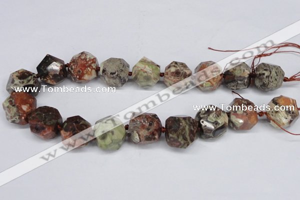 CAG7025 15.5 inches 18*22mm faceted nuggets ocean agate beads