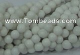 CAG704 15.5 inches 4mm round white agate gemstone beads wholesale