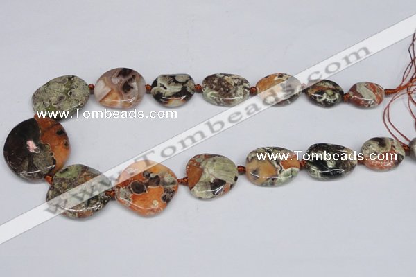 CAG7050 15.5 inches 15*20mm - 30*40mm freeform ocean agate beads