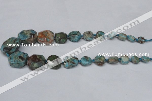 CAG7057 15.5 inches 8*10mm - 20*30mm faceted nuggets ocean agate beads