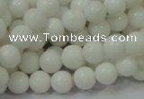 CAG706 15.5 inches 8mm round white agate gemstone beads wholesale