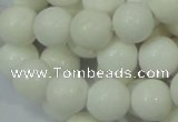 CAG707 15.5 inches 12mm round white agate gemstone beads wholesale