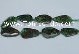 CAG7074 15.5 inches 25*35mm - 35*50mm faceted freeform ocean agate beads