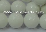 CAG709 15.5 inches 20mm round white agate gemstone beads wholesale