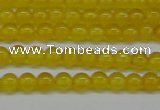 CAG7100 15.5 inches 4mm round yellow agate gemstone beads