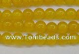 CAG7101 15.5 inches 6mm round yellow agate gemstone beads