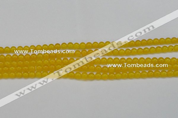 CAG7101 15.5 inches 6mm round yellow agate gemstone beads