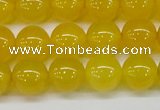 CAG7104 15.5 inches 12mm round yellow agate gemstone beads