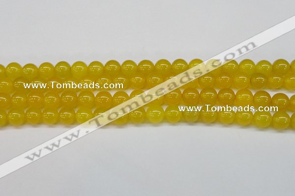 CAG7104 15.5 inches 12mm round yellow agate gemstone beads