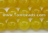 CAG7105 15.5 inches 14mm round yellow agate gemstone beads