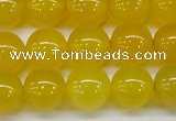 CAG7105 15.5 inches 14mm round yellow agate gemstone beads