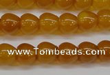 CAG7114 15.5 inches 9*10mm apple-shaped yellow agate gemstone beads