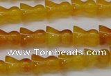 CAG7118 15.5 inches 9*11mm vase-shaped yellow agate gemstone beads