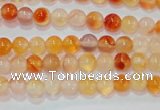 CAG7130 15.5 inches 4mm round red agate gemstone beads