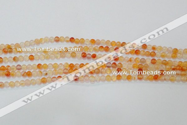 CAG7130 15.5 inches 4mm round red agate gemstone beads