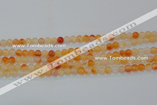 CAG7131 15.5 inches 6mm round red agate gemstone beads