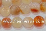 CAG7133 15.5 inches 10mm round red agate gemstone beads