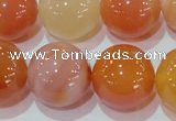 CAG7138 15.5 inches 20mm round red agate gemstone beads