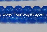 CAG7160 15.5 inches 8mm round blue agate gemstone beads