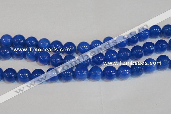 CAG7163 15.5 inches 14mm round blue agate gemstone beads