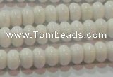 CAG7191 15.5 inches 5*8mm rondelle white agate gemstone beads