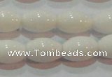 CAG7202 15.5 inches 8*12mm rice white agate gemstone beads